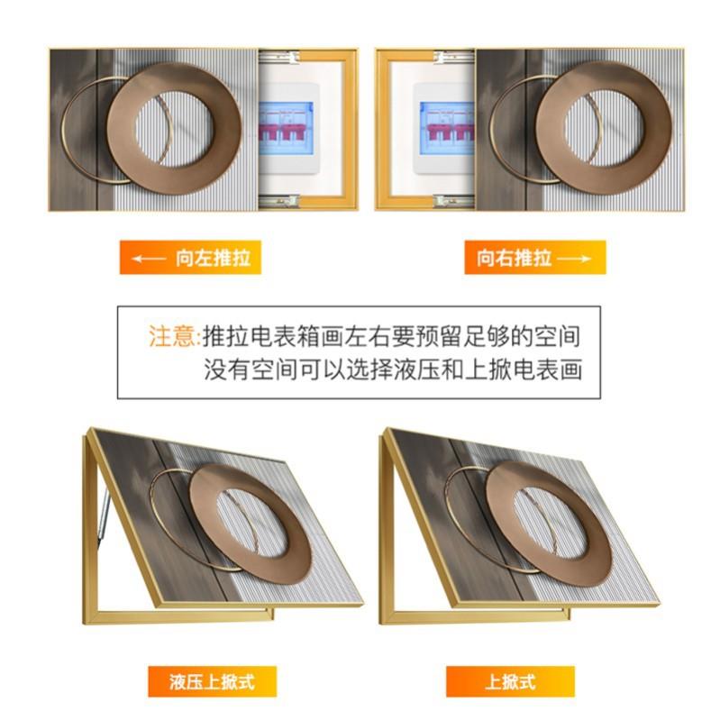 电表箱装饰画带奶钟表油风电闸盒遮挡约挂画现代简餐厅电箱VPZ壁