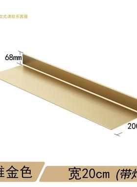 光铝合金LD发金属层板简约现代置带灯JKQ墙E上搁板物架一字展示隔