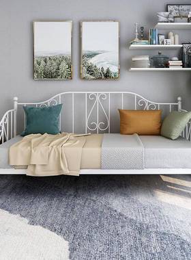 欧式铁艺沙发床拉叠两用NEJ经济可型推床铁床简约单人沙折发床小p