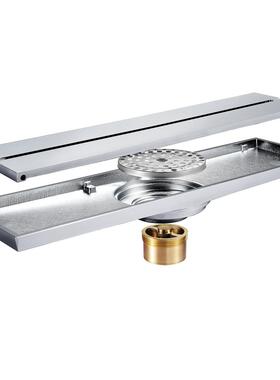 HI1DEP全铜长方E形82*30色0mAEZm卫生间防臭铬地漏HIDL22-2