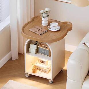 设计师款小推车床头柜沙发边柜客厅家用可移动茶几边几床边置物架