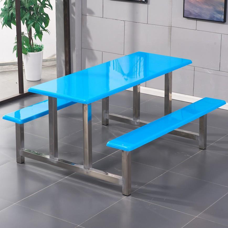 学餐校食堂桌椅组合人不锈钢桌4人餐位8位工地员工0123餐桌椅组合