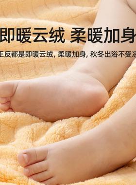 贝宝肽斯儿浴带帽大巾尺寸新生吸水MIF速干不掉毛洗婴澡巾宝儿童