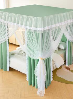双遮光F77695S7宫廷蚊帐家床幔布帘挡风层封闭一体防尘落地式双人
