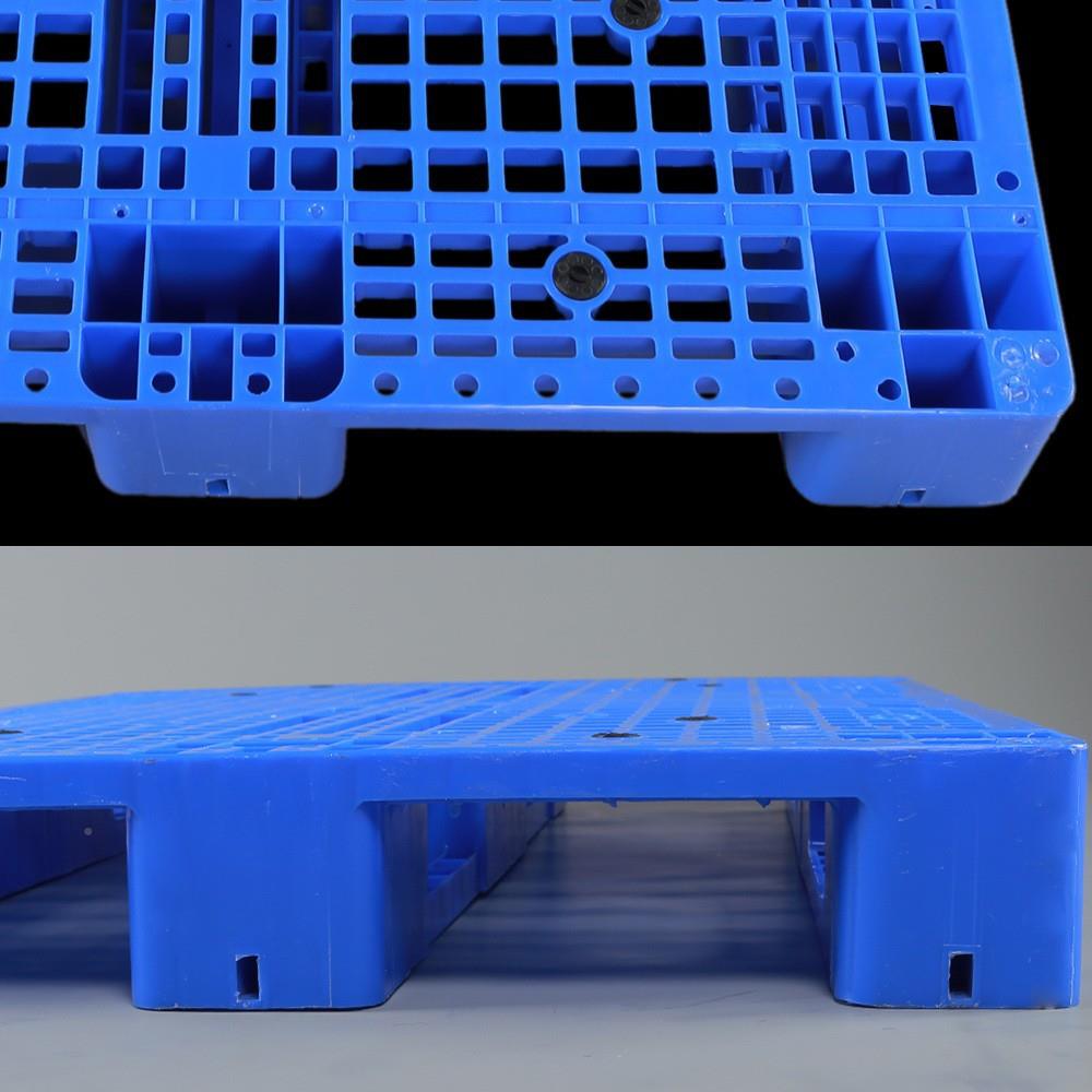 21A20#网格川字塑料托盘可加管塑胶卡板蓝1色加厚0仓库叉车钢托盘