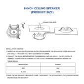 专业6英寸同轴天花板扬声器 带金属后盖M 106音频会议系统