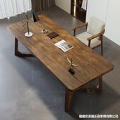 约现简代公桌实YUB木书桌客厅一体大长桌书房办中式 长条桌家用书