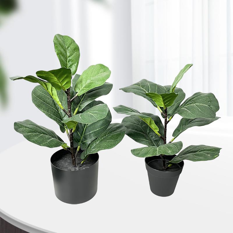 A06现[货]室内真仿真造景假绿植仿琴叶榕网红人造绿植盆栽仿叶真