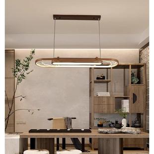 新ZZQ中式 茶室吊古典茶桌简约长方形办公灯室L灯ED餐厅门市前灯台