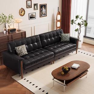 法沙式 中古兰德克沙发油蜡皮纳实木三人厅发客家用小户型直排QWE