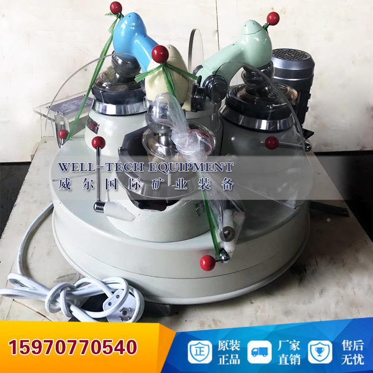 PM0812X0*3三头头研磨机小型磨研磨设备实验室用玛瑙研机三细磨机