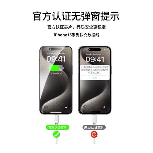适用苹果ZC-066-A5充数据线iPhone15ProMax机电线P手D快充苹果15Plus快充线USB-C闪充苹果Air1/iPad双TYPE-C