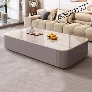 轻奢茶几家用客厅小户型新简约现MHL落地玻款 简 璃几电视柜茶新款