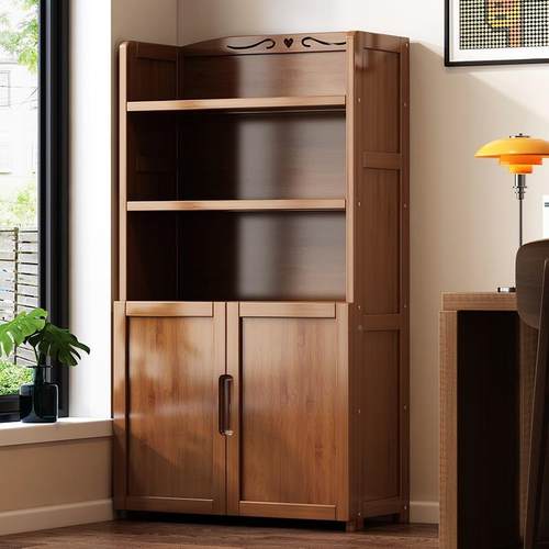 学层生书架置物架地一体靠BBN墙儿收童简落易书柜省空间桌多家用