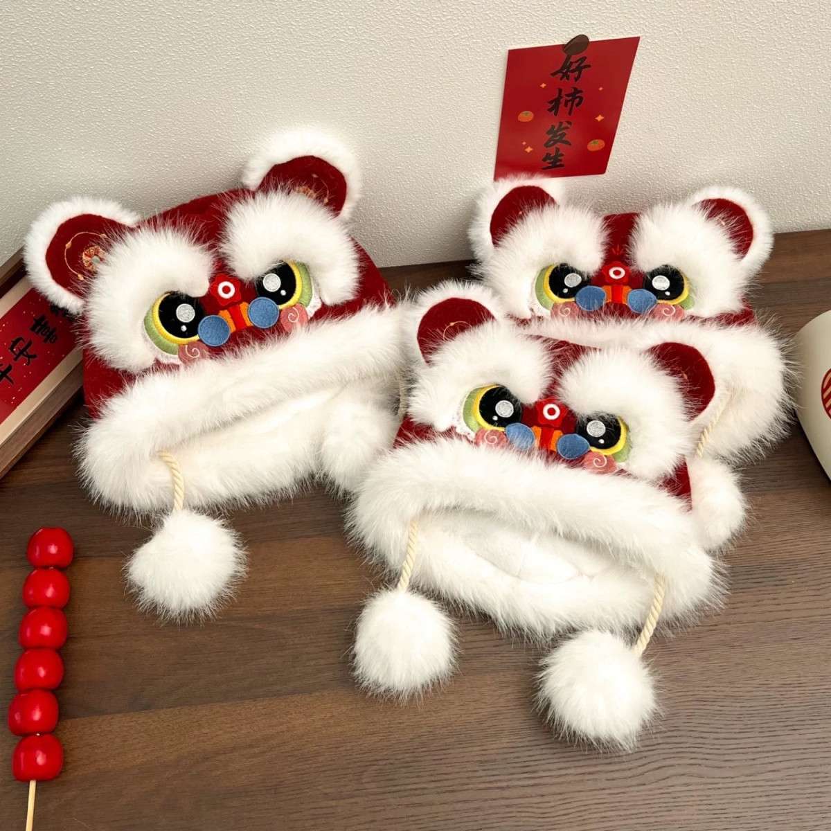 婴儿帽子过年超好看宝宝虎头帽