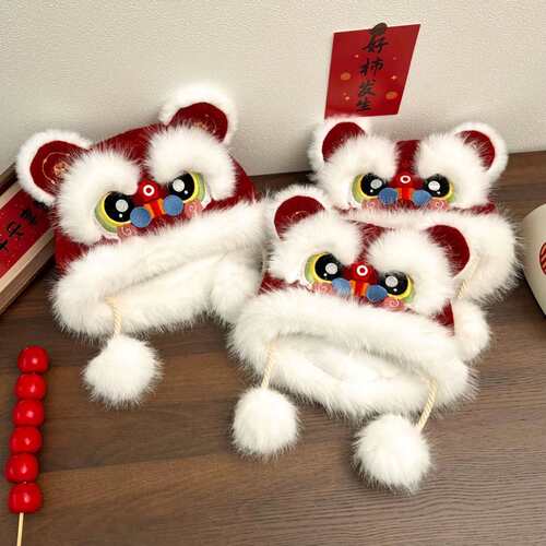 婴儿帽子过年超好看宝宝虎头帽