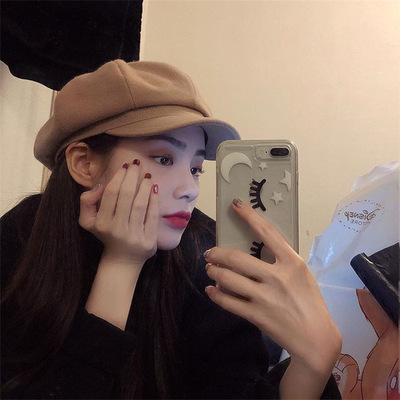 帽子显脸小适合方圆脸八角帽女
