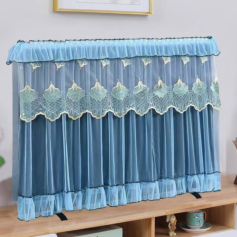 2025新款挂式液晶电视机防尘罩蕾丝家用简约盖布65/55/42寸电