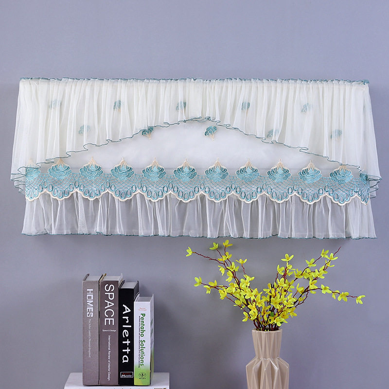 挂式空调防尘罩 现代简约开机不取全包空调套蕾丝挂机空调罩