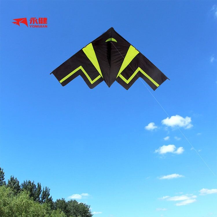 黑隐形飞机风筝潍坊战斗机风筝永健成人风筝稳定易飞
