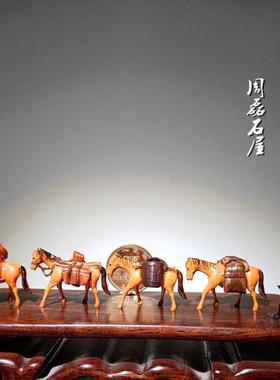 精品树脂小摆件茶马古道马帮奇石盆景假山沙盘枯山水微景造景装饰