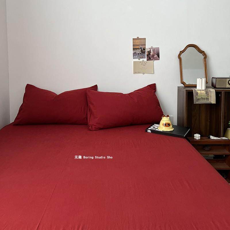 单件床单床笠1.8米床罩床套三件套水洗棉单双人枕套床垫防尘宿舍4