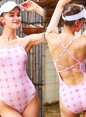 2024韩国JKUSS连体泳衣女中高开叉专业训练带闪竞技竞速游泳衣