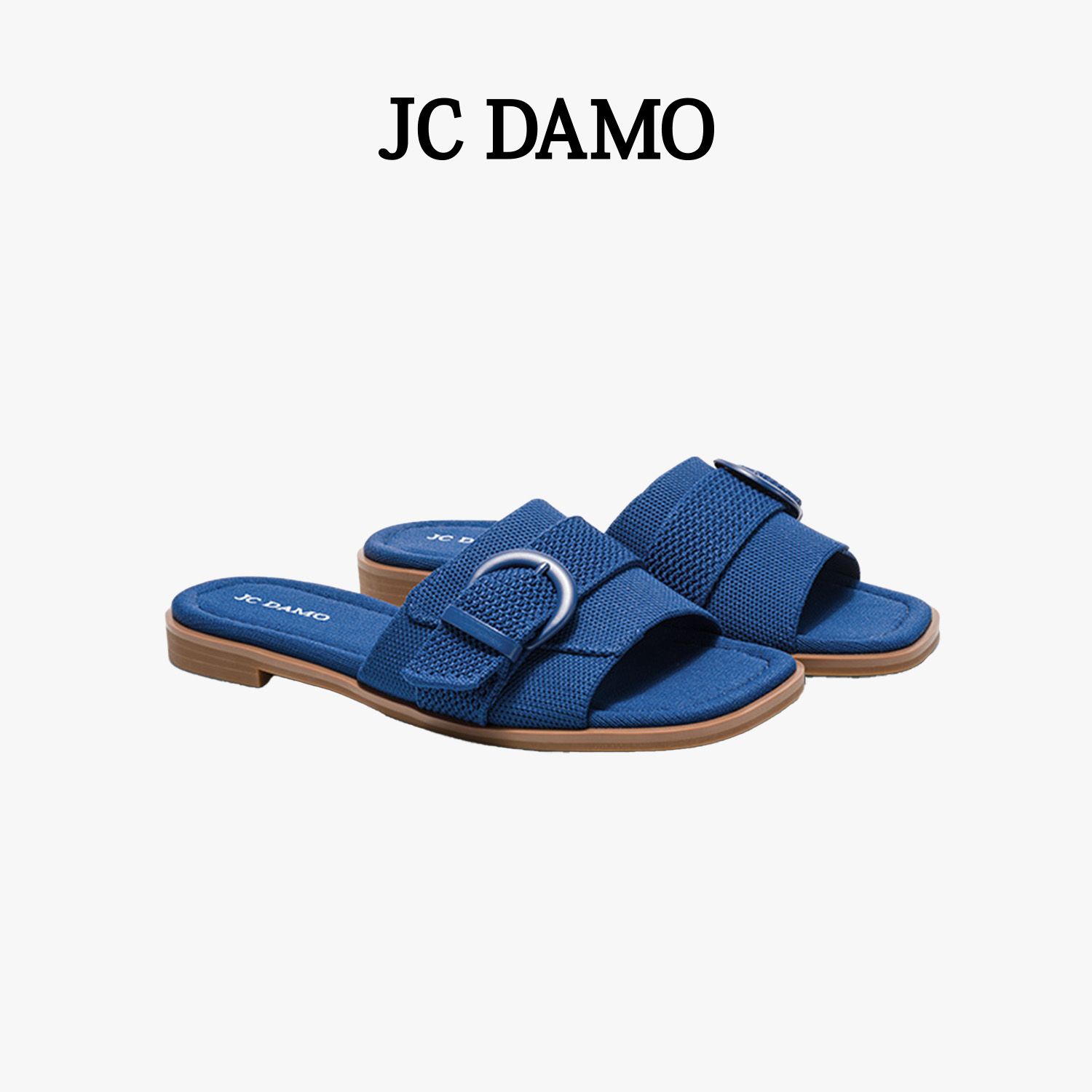 JCDAMO夏季扣带低跟拖鞋