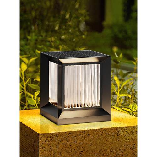 太阳能广场柱灯户外花园灯现代防水别墅门壁灯花园门柱灯