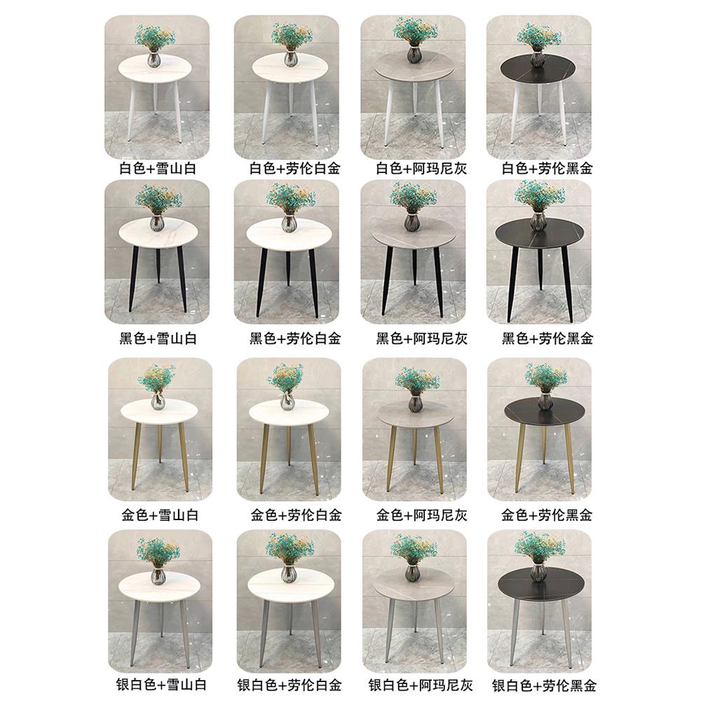 定制铁艺茶几架餐桌桌腿支架圆形沙发组合简约岩板小边几桌脚底座