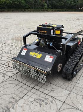 厂WWG家款遥智草能割草新机 控电动草坪修剪履带割车 果园除草割