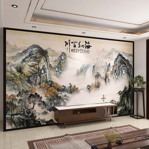 2024中式电视背景墙全国可上门贴