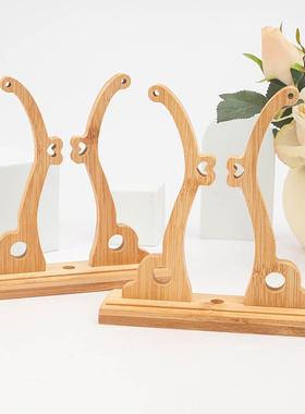 厂家直供团扇架榉木扇架现货木质扇托宫扇扇架婚庆古风实木扇架