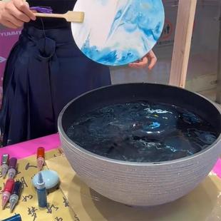 漆扇盆缸专用非遗漆扇桶漂漆颜料染水缸摆摊手工diy容器大号无孔