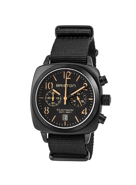 BRISTON 法国进口 Clubmaster Classic 哑光黑盘经典系列手表