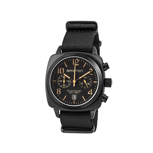 BRISTON 法国进口 Clubmaster Classic 哑光黑盘经典系列手表