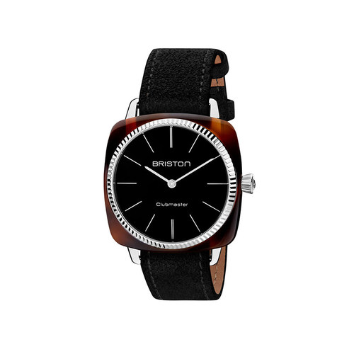 BRISTON法国进口Clubmaster elegant 黑表带玳瑁黑盘优雅系列手表