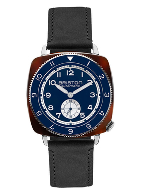 BRISTON法国进口CLUBMASTER LEGEND传奇系列蓝圈蓝盘玳瑁机械手表