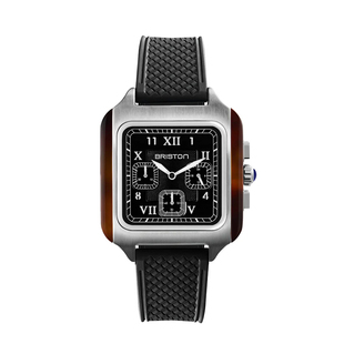 BRISTON STREAMLINER KENNEDY 肯尼迪系列方形黑盘黑带手表大号