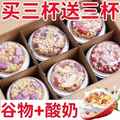 每日搅拌酸奶大杯谷物嚼拌酸奶杯牛奶拌坚果早餐水果燕麦片整箱