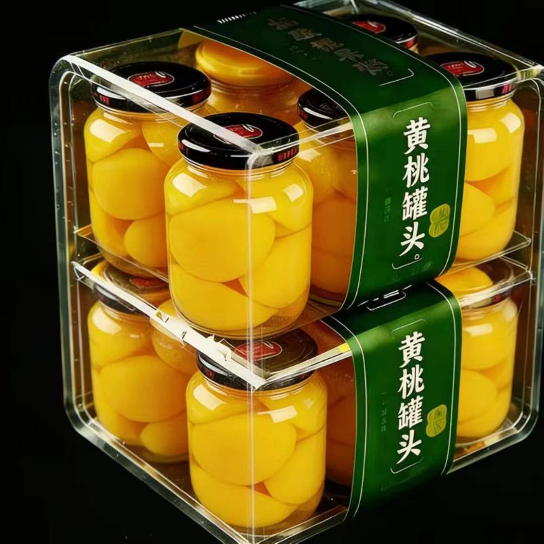 黄桃罐头官方旗舰店正品整箱510g大罐水果罐头玻璃瓶即食烘焙零食