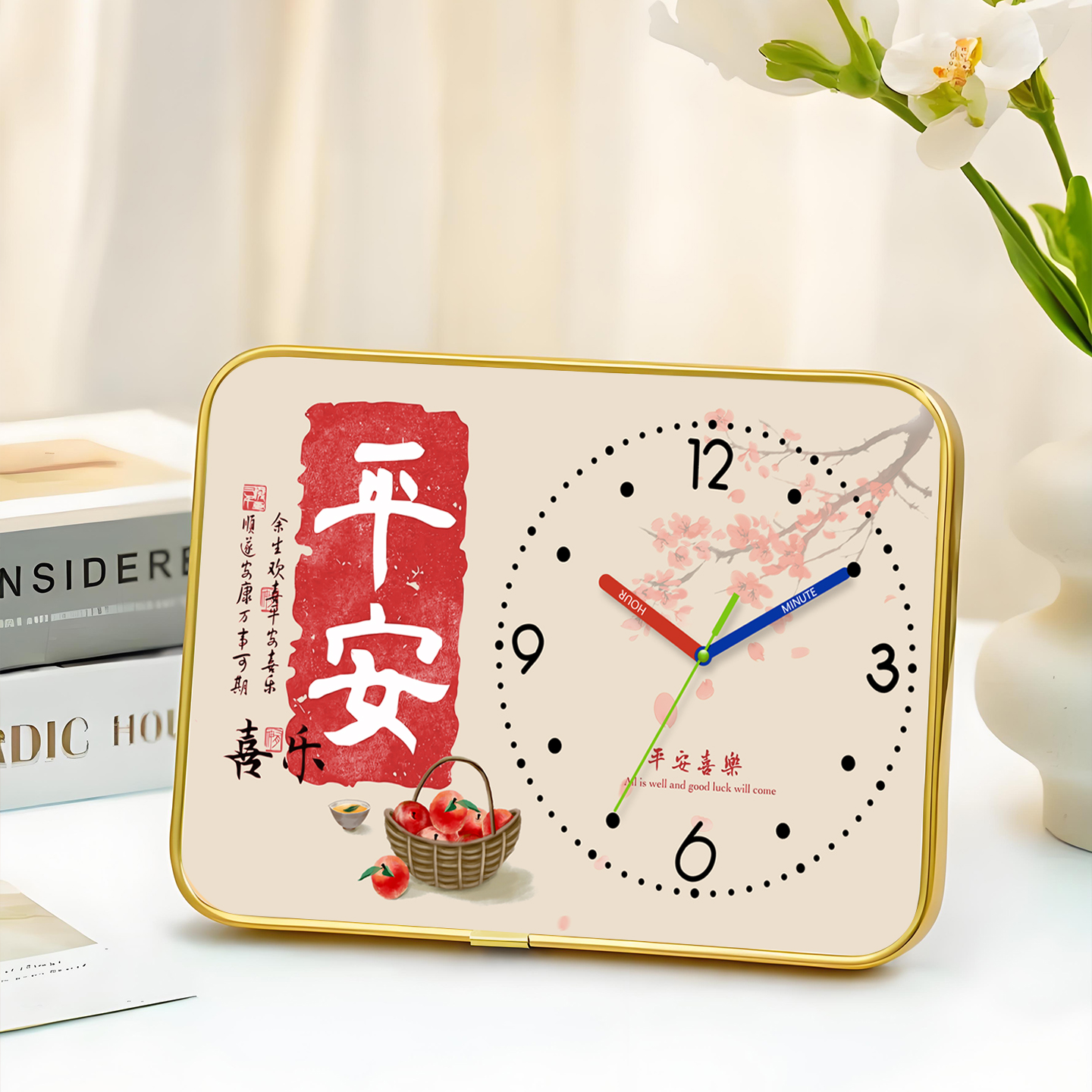 創意座鐘桌面玄關入戶電視柜擺臺