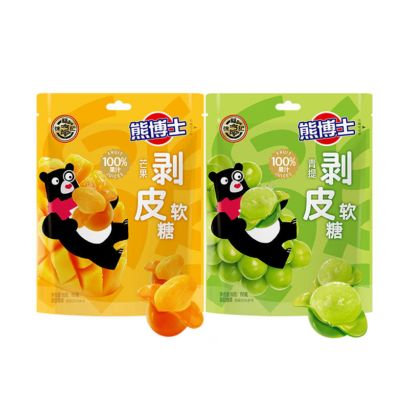 【三丽鸥】徐福记HelloKitty美乐蒂熊博士果汁软糖60g综合水果味