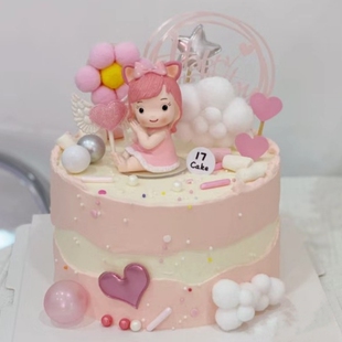 艾莎爱乐爱莎公主蛋糕装饰摆件艾伦网红创意可爱女孩娃娃生焙插件