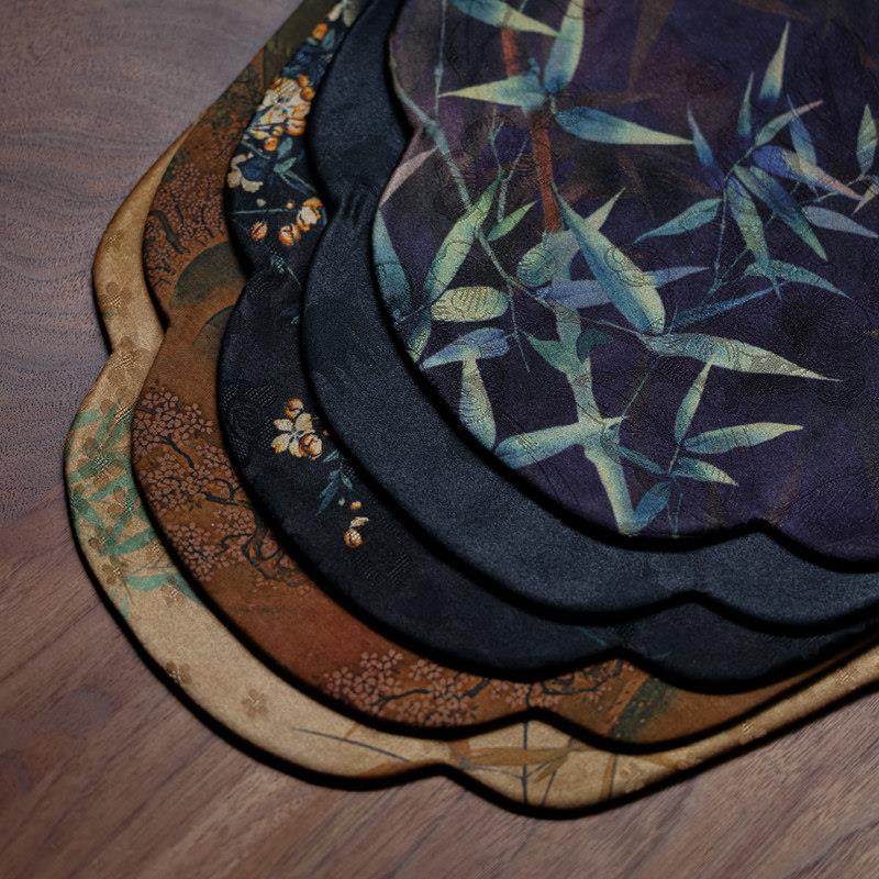 双姊妹中式重磅香云纱莲花茶席干泡茶席加厚茶桌布垫禅意茶垫桌旗,居家布艺,茶席,淘宝优惠券,粉丝福利购,淘宝优惠卷