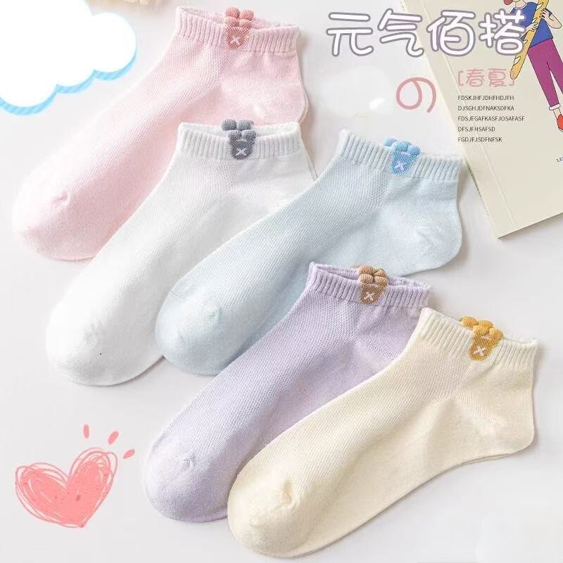 袜子女船袜春夏季薄款短袜筒女袜潮流百搭女士可爱少女低帮袜