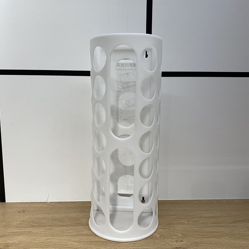 壁挂式免打孔厨房收纳神器蔬菜塑料袋镂空收纳篮入户门雨伞置物筐