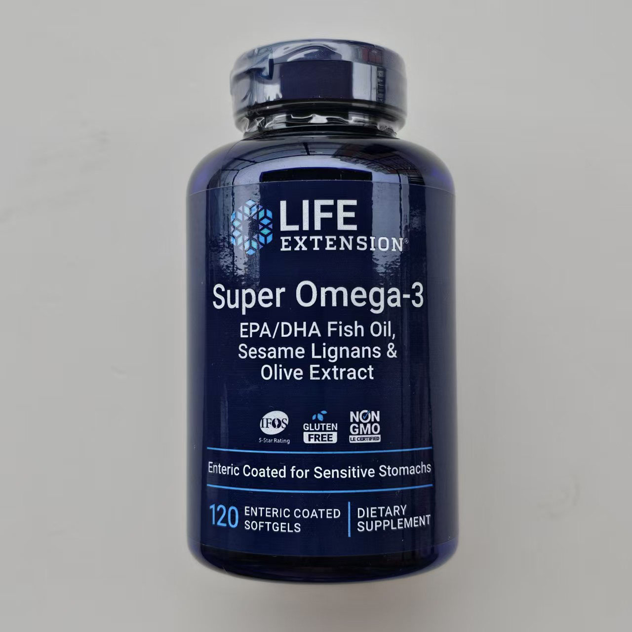 LifeExtension超级Omega-3加EPA/DHA鱼油肠溶软胶囊