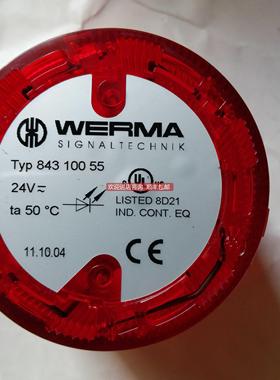 询价TYP 843 100 55 威马报警灯 WERMA 红色LED指示灯 24V DC