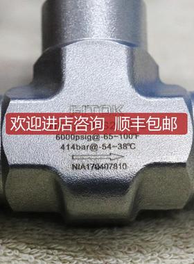 询价A025FIT NFSS-FMS20-8-G 6000PSIG 飞托克内丝直通针阀机